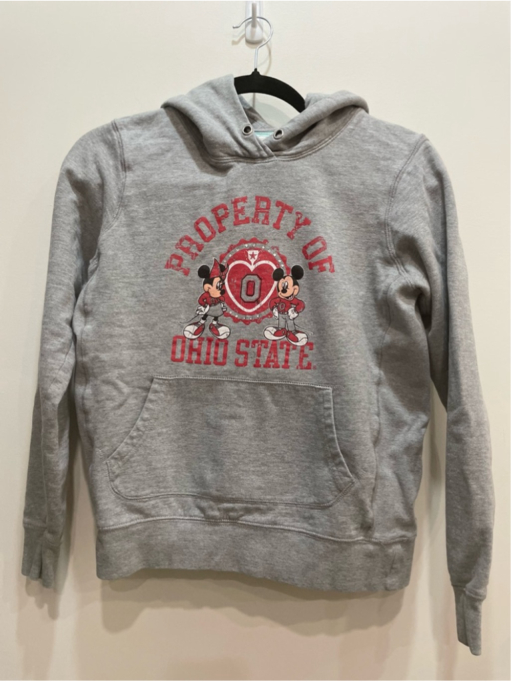 Disney Girls Ohio State Mickey Mouse College Hoodie Sweatshirt M 8 - 10